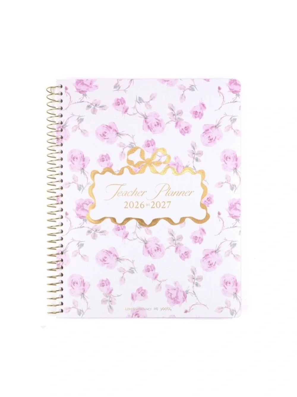 LoveShackFancy x Target-Yoobi Ribbon Rosa Teacher Planner 8.5X11 Sterling Dusk